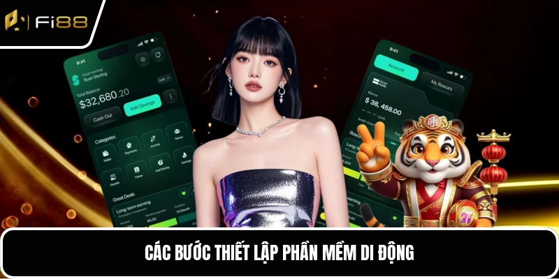 Các bước thiết lập phần mềm di động
